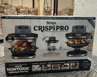 Friggitrice ad aria Ninja Crispi Pro in vetro, sistema di cottura 6 in 1 atossico