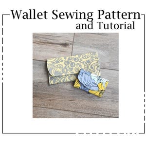 Pocket Wallet Schnittmuster - Einfaches PDF Schnittmuster, 3-Pocket Stoff Geldbörse, Anfängerfreundlich, DIY Kartenhalter, klein, mittel & groß