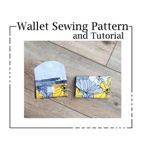 Padrão de costura de carteira com bolsos - Padrão de costura fácil em PDF, carteira de tecido com 3 bolsos, ideal para iniciantes, porta-cartões faça você mesmo, 3 tamanhos