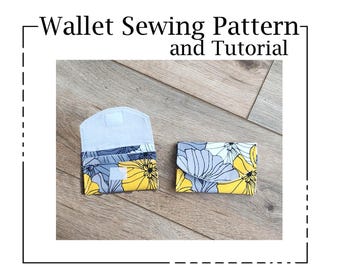 3-Pocket Fabric Wallet Sewing Pattern: Beginner DIY Card Holder (PDF Pattern)