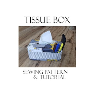Fabric Tissue Box Cover with Optional Pockets – PDF Sewing Pattern & Tutorial