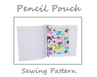 Binder pouch sewing pattern, Pencil pouch