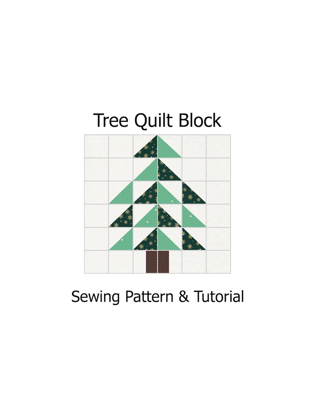 Christmas Tree Quilt Block PDF Pattern – Easy Beginner-friendly PDF ...