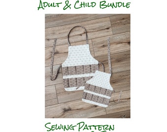 Adult and Child Egg Gathering Full Apron sewing pattern and tutorial