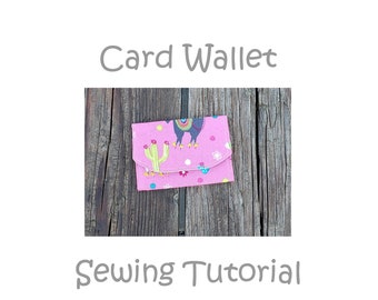 Card Wallet Sewing Pattern and Tutorial PDF