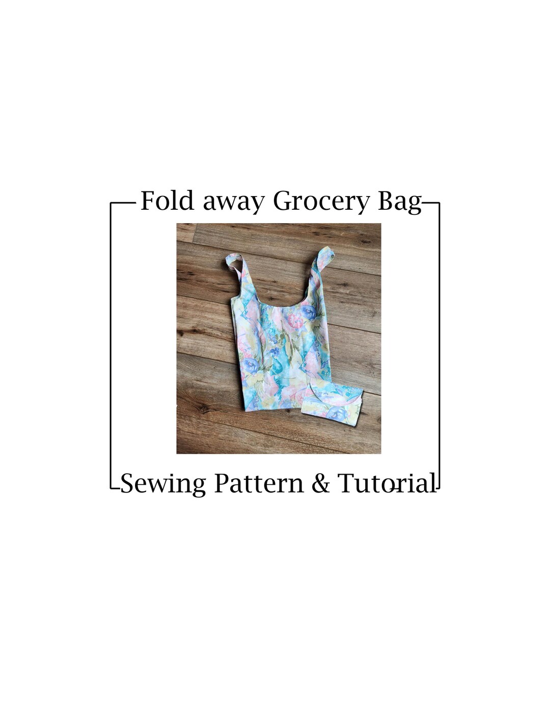 Fold up Grocery Bag Sewing Pattern: Reusable Tote PDF (beginner Easy ...