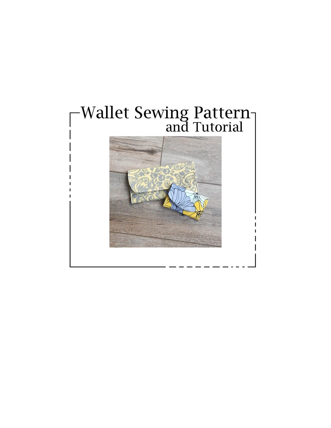 3-pocket Fabric Wallet Sewing Pattern: Beginner DIY Card Holder (PDF ...