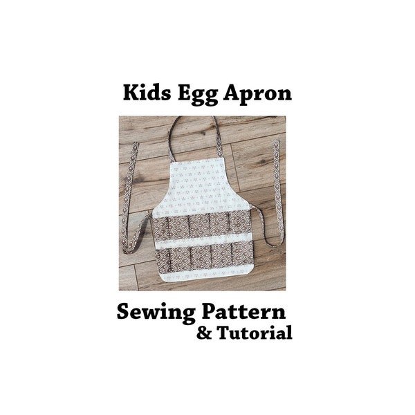 Kids size Egg Gathering Full Apron sewing pattern and tutorial