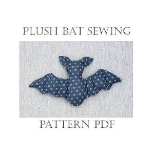 Plush Bat Sewing Pattern and tutorial,  Halloween decoration