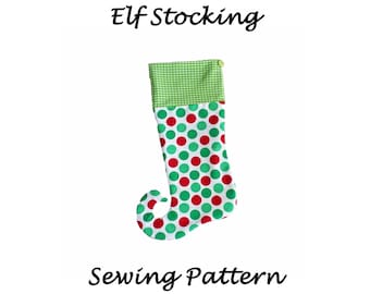 Elf Stocking Sewing Pattern PDF  Instant Download