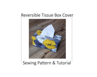 Reversible Tissue Box Cover Sewing Pattern – PDF Download