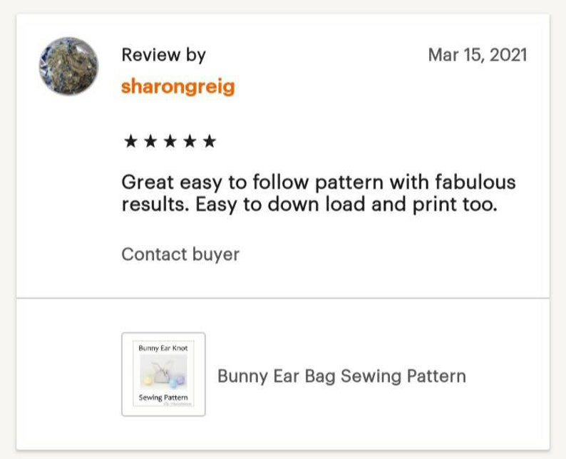 Bunny Ear Bag Sewing Pattern 2 Pack PDF - Etsy