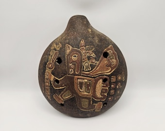 Ocarina en céramique péruvienne, instrument de musique inca du condor des Andes