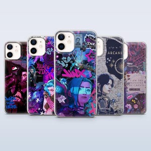 Jinx Phone Case Arcane League of Legends Cover for iPhone 17Pro, 16, 15, 14, 13, 12, Samsung S26, S25, S24, S23Fe, A16, A56, Pixel 10, 9Pro