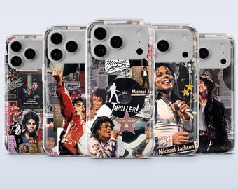 Cover per telefono Michael Jackson Vintage Pop King per iPhone 17Pro, 16, 15, 14, 13, 12, Samsung S26, S25, S24, S23Fe, A16, A56, Pixel 10, 9A