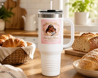 Sacred Mom Logo Travel Mug | 40oz Insulated Tumbler | Mother's Day Gift