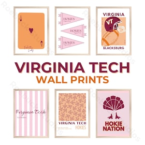 Virginia Tech Hokies Wandkunst | Studentenwohnheim Druck (Digitaler Download)