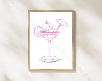 It's 5 O'clock Somewhere Margarita Poster | Digital Download Wall Print