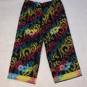 Batik Printed Ankle Pants Wide Leg Palazzo XL Size Unisex with FREE MASK