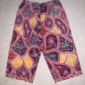 Batik Printed Ankle Pants Wide Leg Palazzo XL Size Unisex with FREE MASK