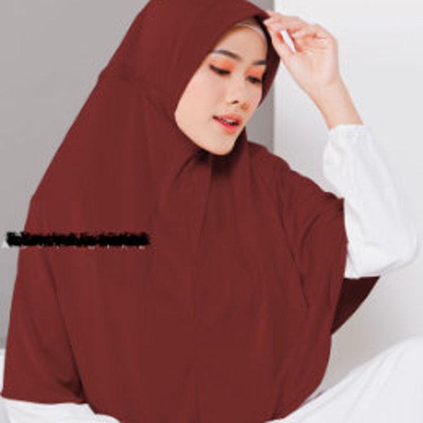 Fashion Instant Cinch Fastener Hijab | Ladies Muslim Bergo Head Cover | Bergo Hijab | Jersey Instant Hijab