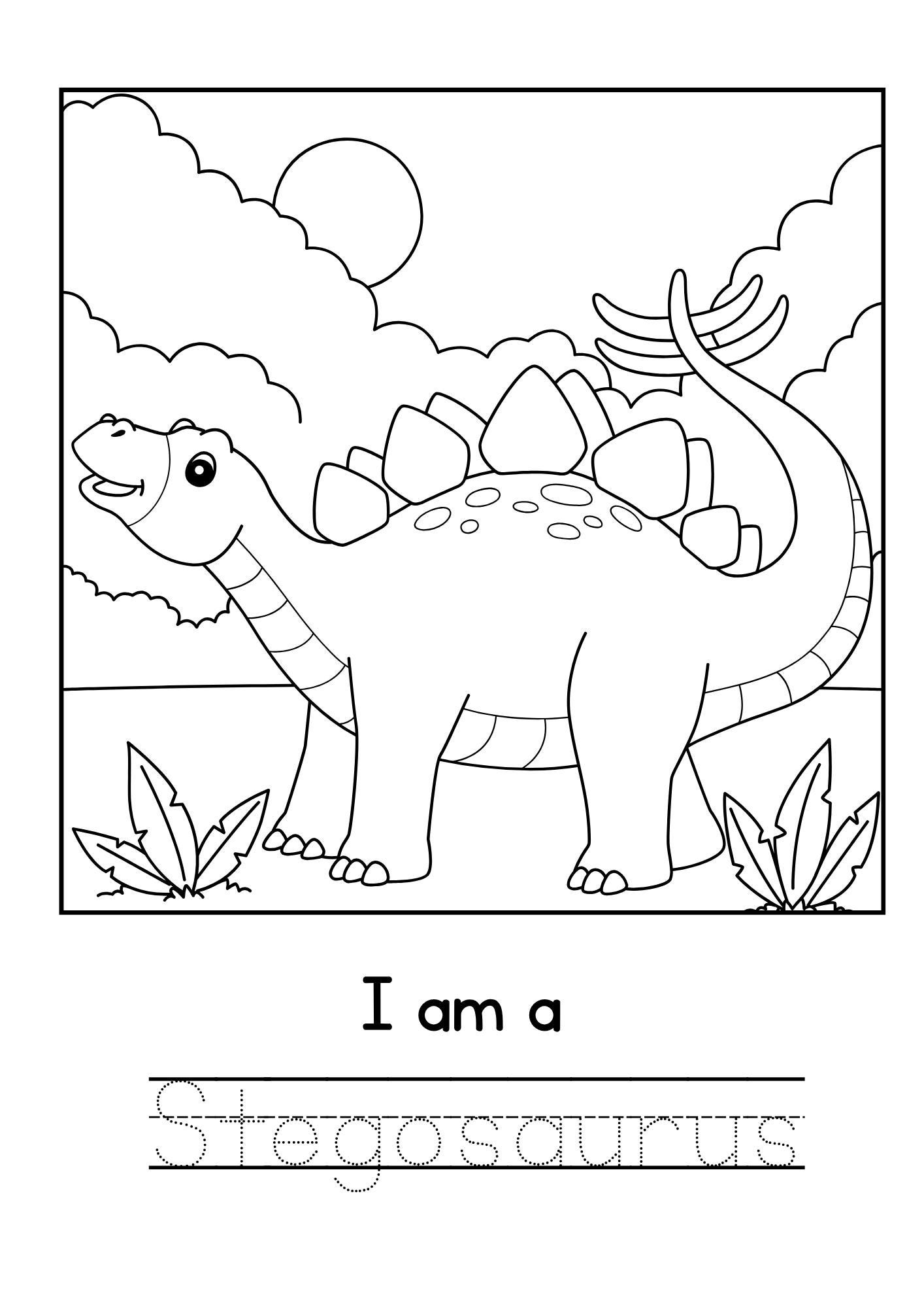 Dinosaur Coloring Book for Kids Printable, 18 Pages Dino Coloring Pages ...