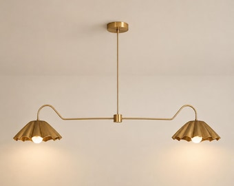 Two Light Semi Flush Kronleuchter | Moderne Pendelleuchte Deckenlampe
