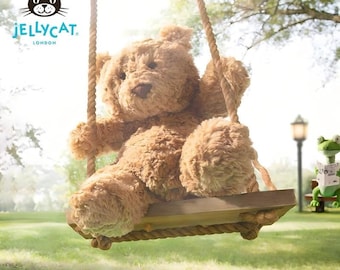 Oso de peluche Jellycat Bartholomew, oso de peluche ultrasuave, ideal como regalo de cumpleaños o para baby shower, decoración para la habitación del bebé, peluche coleccionable.