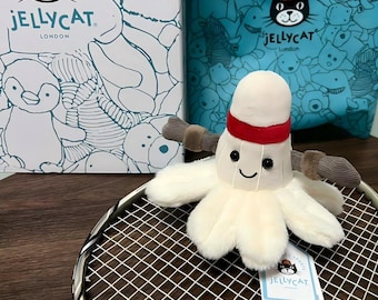 Peluche Jellycat Amuseable Shuttleflyball Toy, suave peluche deportivo de bádminton, lindo regalo, regalo perfecto para amantes del tenis y los deportes.