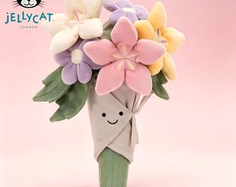 Jellycat Amuseables Ramo de Flores, Peluche de Ramo de Flores Suave, Regalo para Cumpleaños, Día de la Madre, Aniversario, Decoración del Hogar