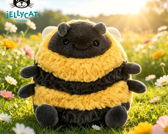Jellycat Albee Bee Plush Toy – Cute Bee Stuffed Animal, Soft Plushie Gift, Kids Comfort Doll, Baby Toy, Christmas Gift, Nursery Decor
