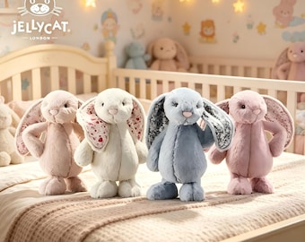 Peluche de conejito tímido de Jellycat, suave juguete de peluche de conejo, lindo regalo para bebé, decoración para la habitación del bebé, regalo perfecto para baby shower para recién nacidos