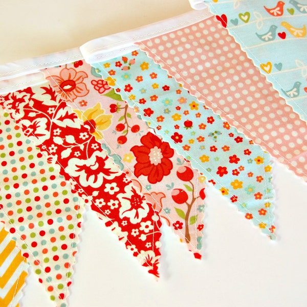 The Sweetest Thing Bunting Banner - Fabric Banner - Fabric Bunting - Flags - Pennants - Riley Blake