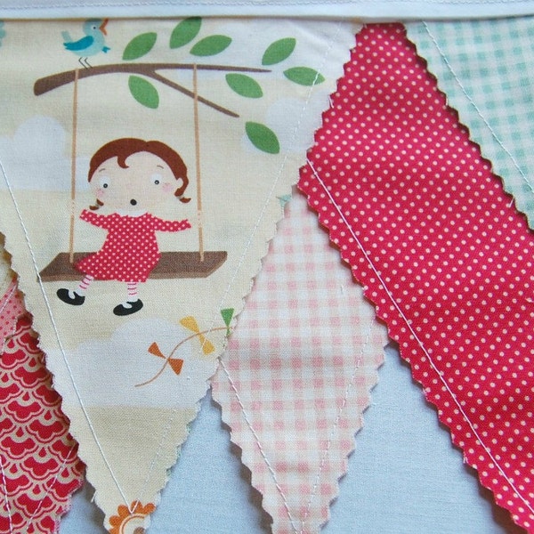 Fly a Kite Bunting Banner - Fabric Banner - Fabric Bunting - Baby Bunting Banner - Flags - Pennants