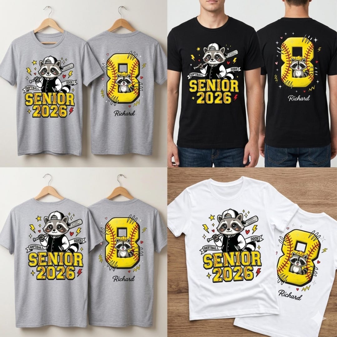Senior Racoon Senior 2026 Raccoon Baseball Personalized Shirt,personalized Baseball ...