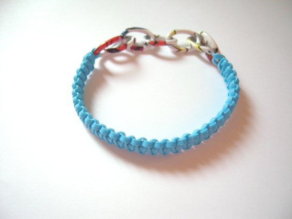 Items similar to Arm Party Sale - Sky Blue Craft Lace Bracelet - White ...