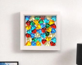 Handgemachte Resin Herz Wandkunst