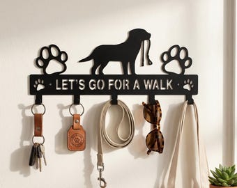 Dog Metal Key Holder, Dog Lover Wall Hook, Entryway Key Rack, Pet Key Hanger, Wall Mounted Organizer, Cute Dog Home Decor, Housewarming Gift