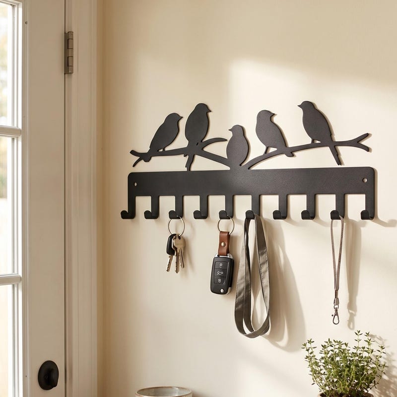 Bird on Branch Key Holder - Etsy