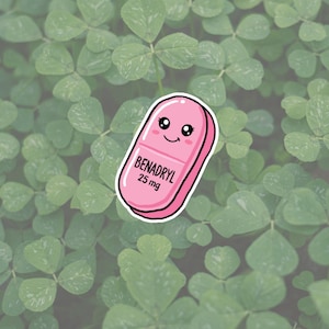 Chronic Illness decal | Funny Sticker | Benadryl | Allergies | Mast Cell Activation Syndrome | Kiss-Cut Vinyl