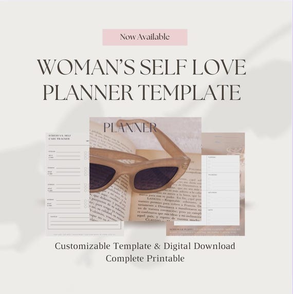 Women's Self-Care Monthly Planner: Your Daily Guide to Joyful Living Template and Downloadable