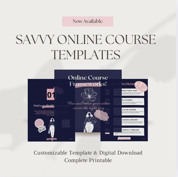 Launch Like a Boss Babe! Printable Digital Downloadable Workbook for Online Course Templates for Female Entrepreneurs