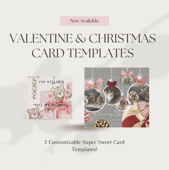 Holiday Card Templates for you, your family and your pets!