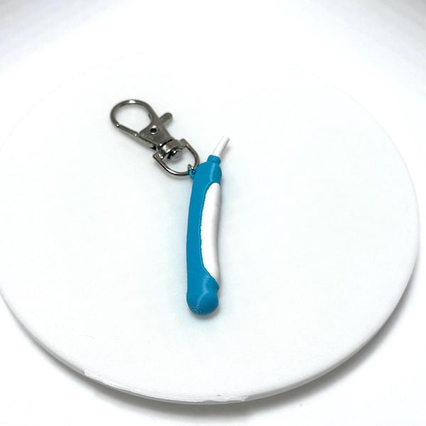 3D Printed Purewick Badge Reel Charm | Hospital Supply Themed Keychain for Nurses