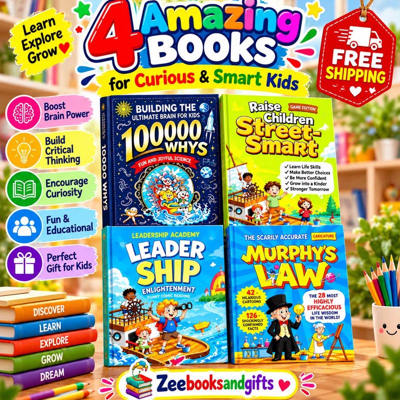 4 Books Set Kids Smart - Etsy