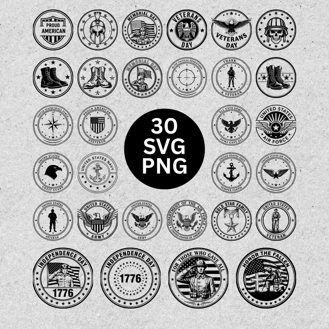 Military SVG Bundle | Patriotic USA Laser Engraving Files - Etsy