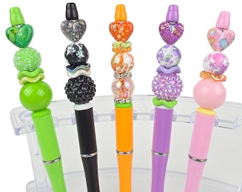 Marble heart pens | Beaded pens | pre-made