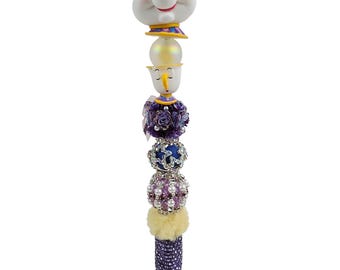 Mrs Potts and chip pen | Beaded pen | pre-made