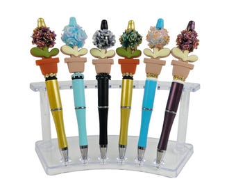 Flower pens | Rose beaded pens | pre-made