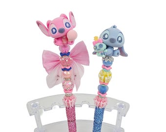 Beaded pens | blue alien character pens | pre-made